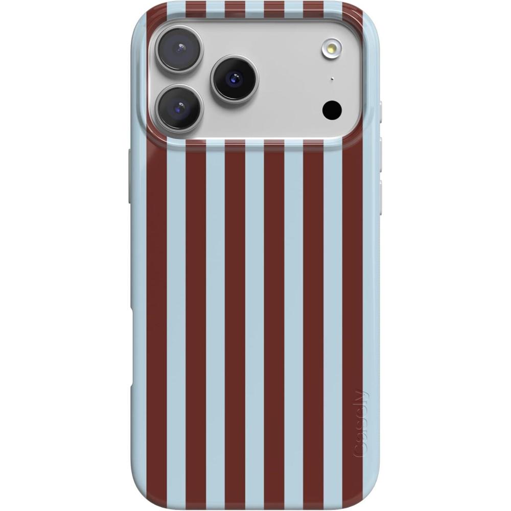 imageCasely iPhone 17 Pro Case  Chalet All Day  Winter Village  Compatible with MagSafe  Classic Ultra Thin DesignSunday in Brooklyn  Chocolate Stripes