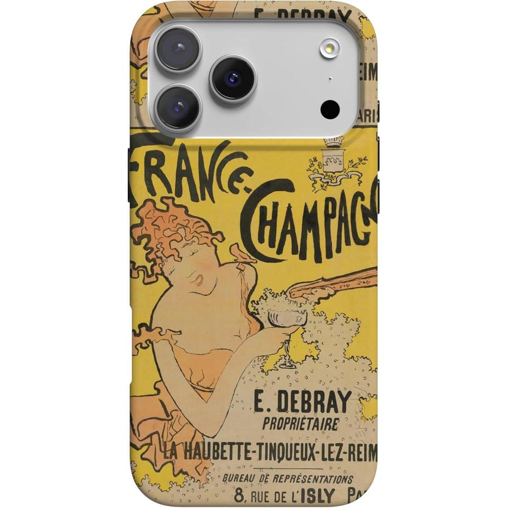 imageCasely iPhone 17 Pro Case  Chalet All Day  Winter Village  Compatible with MagSafe  Classic Ultra Thin DesignVan Gogh  French Bubbly