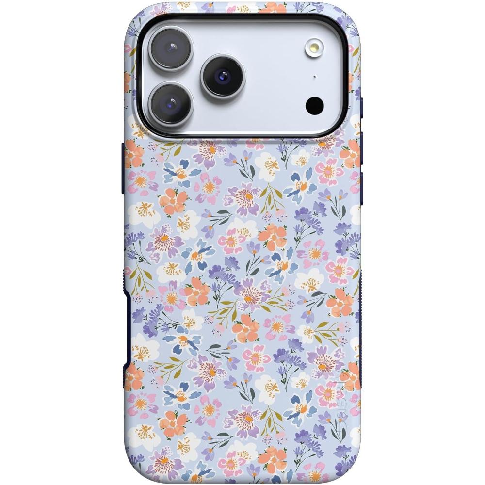 imageCasely iPhone 17 Pro Case  Navy Cherry Blossom  Floral Forest  Bold Protective Design  MagSafe Compatible DesignPoppy Meadows  Pastel Floral