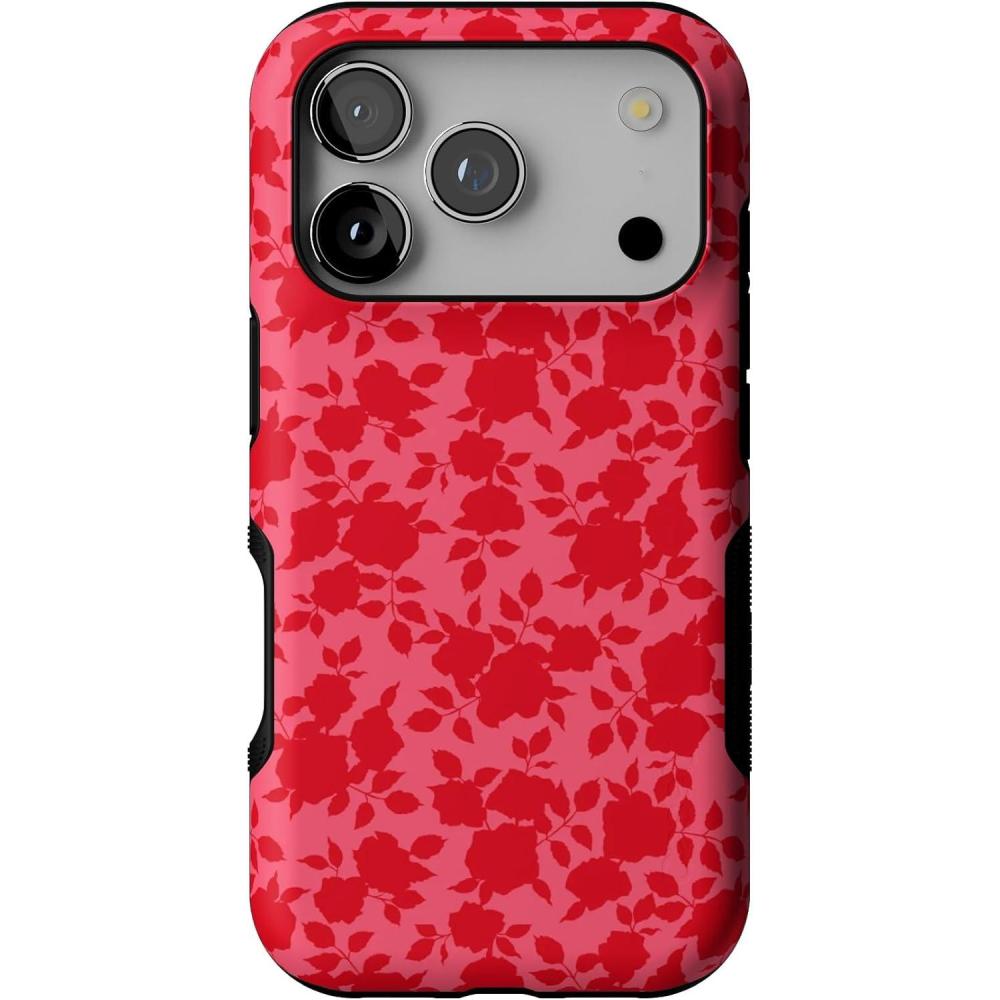 imageCasely iPhone 17 Pro Case  Navy Cherry Blossom  Floral Forest  Bold Protective Design  MagSafe Compatible DesignRose Garden  Red Aesthetic