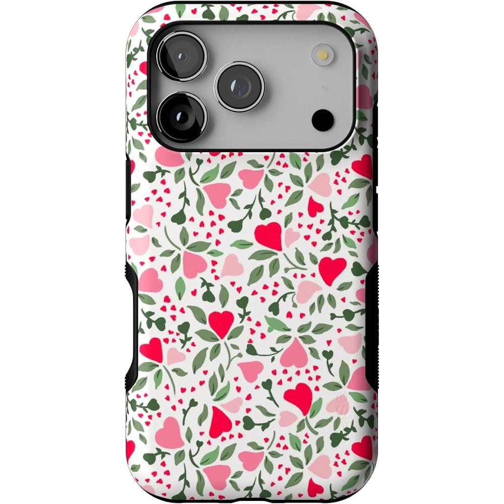 imageCasely iPhone 17 Pro Case  Navy Cherry Blossom  Floral Forest  Bold Protective Design  MagSafe Compatible DesignVines of Love  Floral Heart
