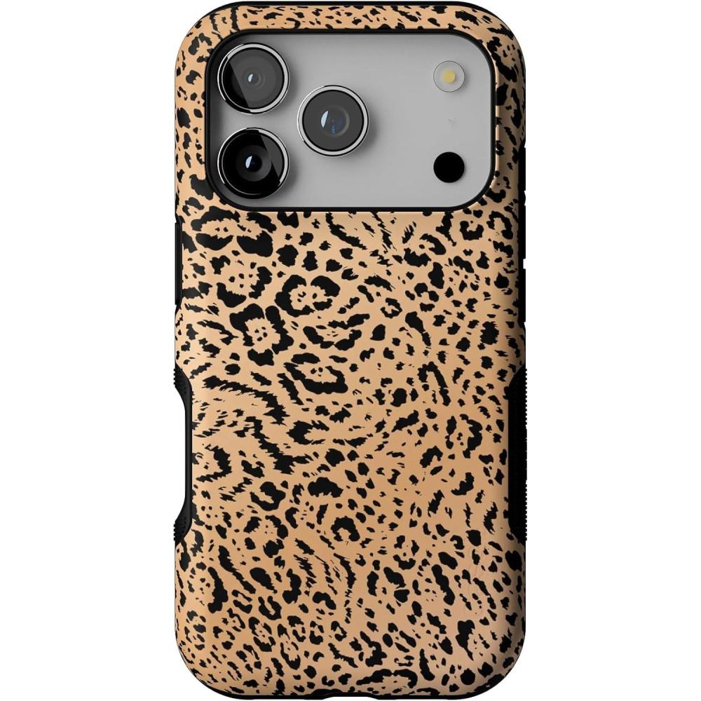 imageCasely iPhone 17 Pro Case  Twilight Flora  Moody Monochrome  Bold Protective Design  Compatible with MagSafeBorn to Be Wild  Jaguar Print
