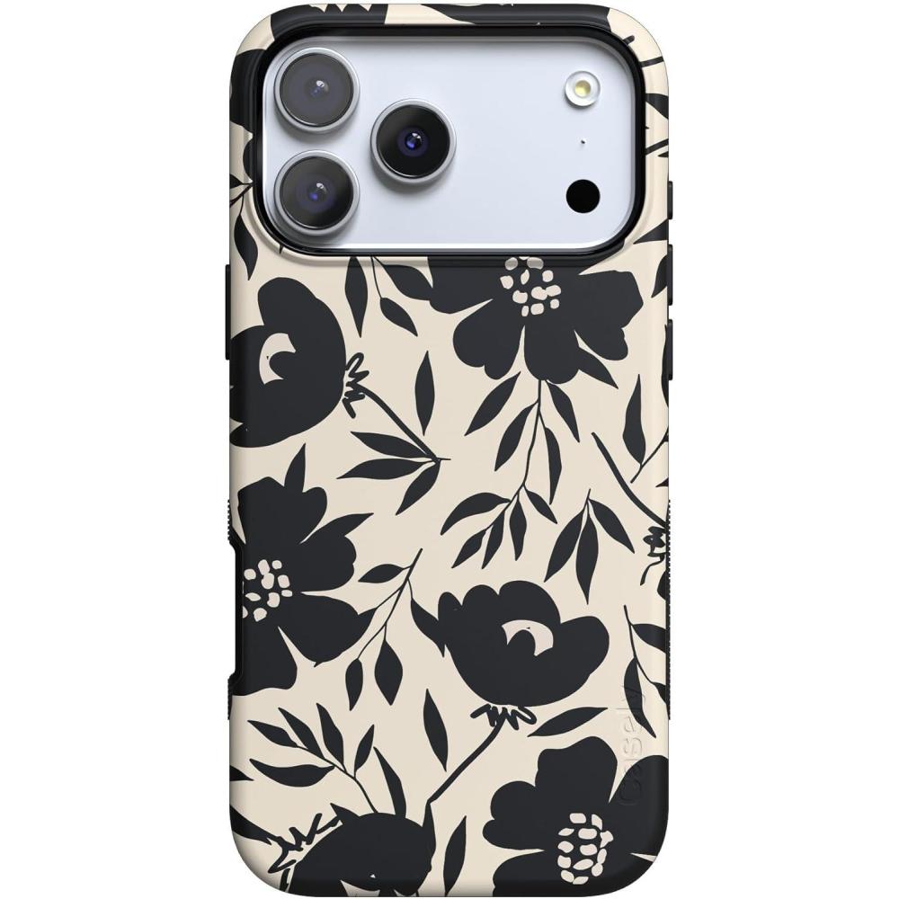 imageCasely iPhone 17 Pro Case  Twilight Flora  Moody Monochrome  Bold Protective Design  Compatible with MagSafeDark Fantasy  Contrast Floral