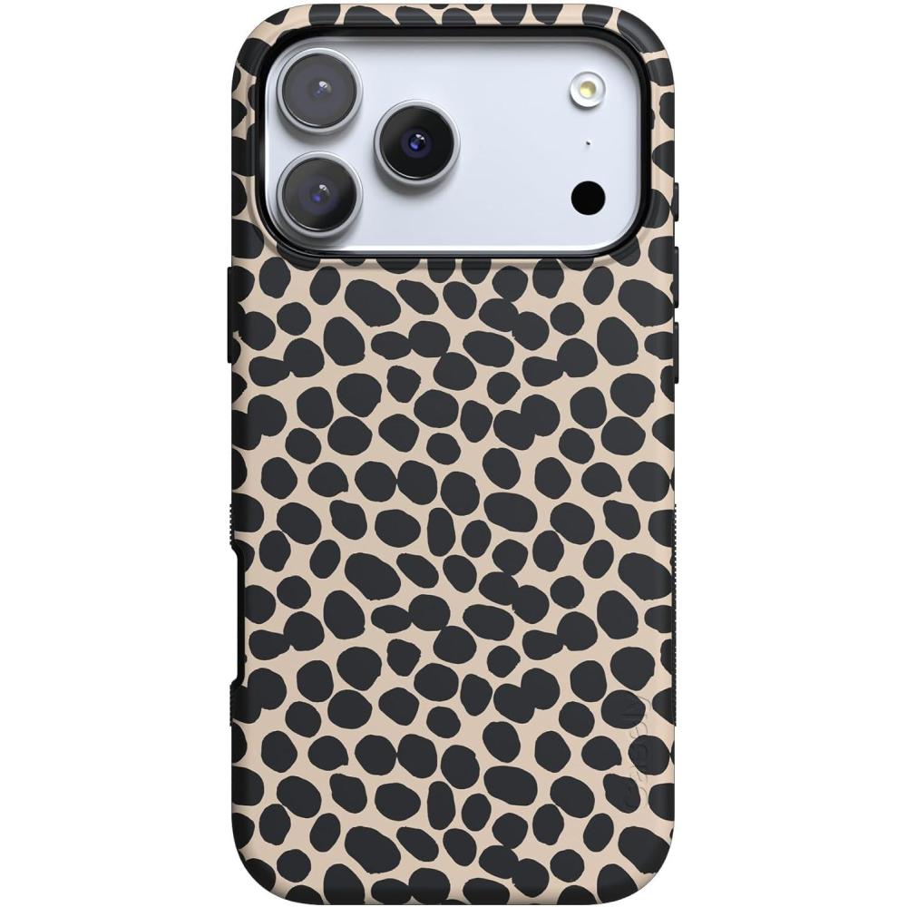 imageCasely iPhone 17 Pro Case  Twilight Flora  Moody Monochrome  Bold Protective Design  Compatible with MagSafeLost in Spots  Cheetah Print