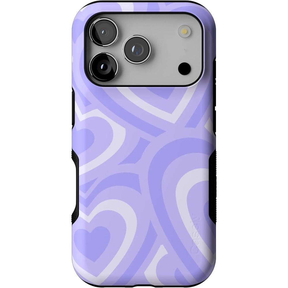 imageCasely iPhone 17 Pro Case  Twilight Flora  Moody Monochrome  Bold Protective Design  Compatible with MagSafeLove Song  Lavender Heart