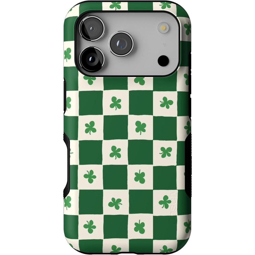 imageCasely iPhone 17 Pro Case  Twilight Flora  Moody Monochrome  Bold Protective Design  Compatible with MagSafeLucky You  Shamrock