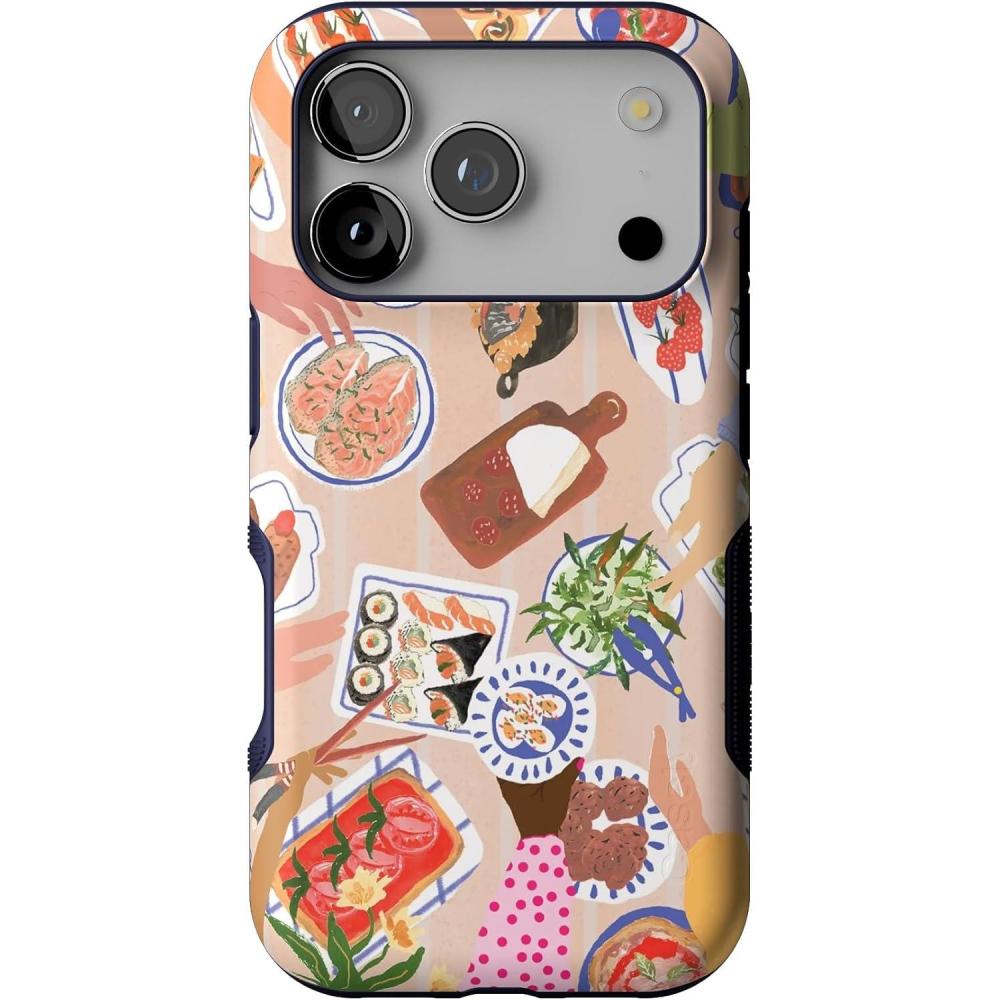 imageCasely iPhone 17 Pro Case  Twilight Flora  Moody Monochrome  Bold Protective Design  Compatible with MagSafePicnic Party  Painted Collage