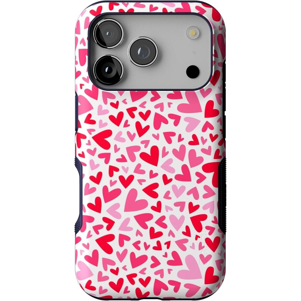 imageCasely iPhone 17 Pro Case  Twilight Flora  Moody Monochrome  Bold Protective Design  Compatible with MagSafeXOXO  Candy Hearts