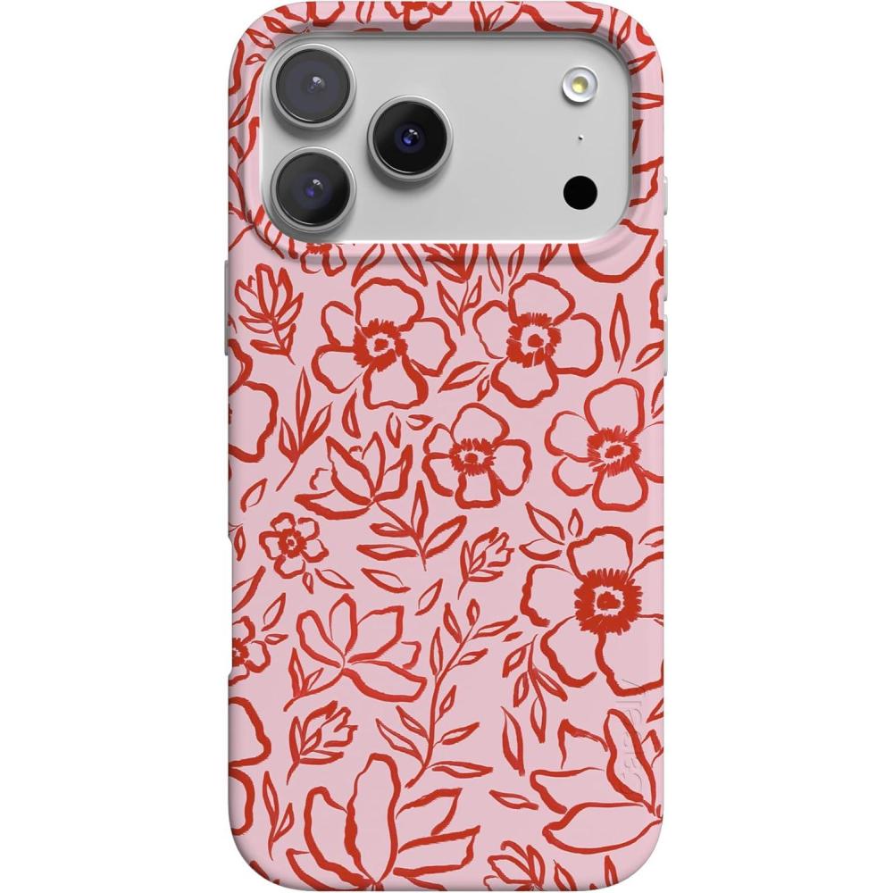 imageCasely iPhone 17 Pro Case  Western Bloom  Jenna Palek x Casely  Compatible with MagSafe  Classic Ultra Thin DesignBlush Garden  Floral Doodle