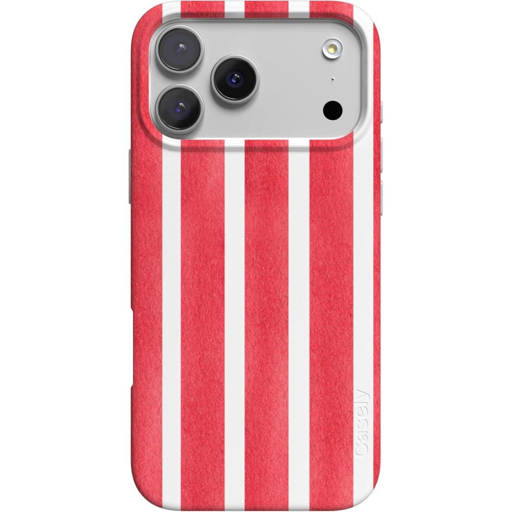 imageCasely iPhone 17 Pro Case  Western Bloom  Jenna Palek x Casely  Compatible with MagSafe  Classic Ultra Thin DesignEast Coast Summer  Red Stripes