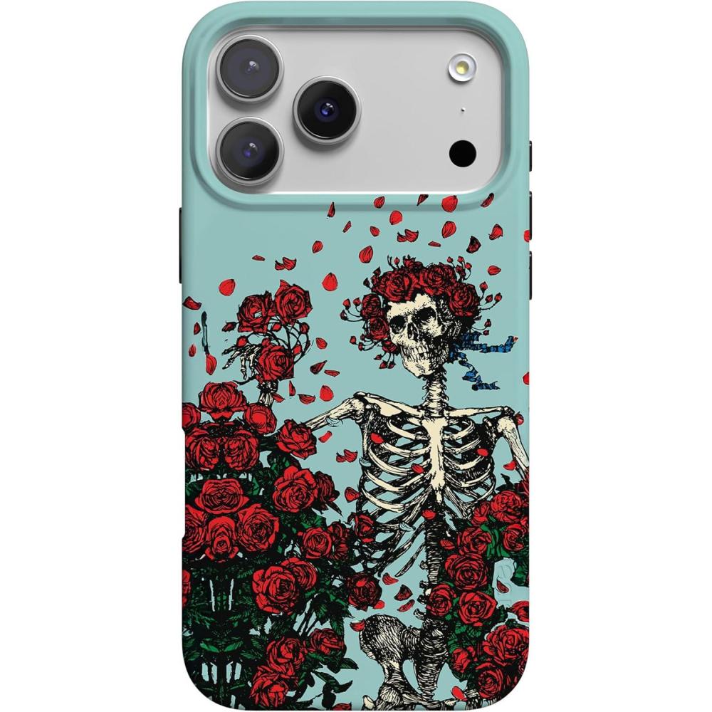 imageCasely iPhone 17 Pro Case  Western Bloom  Jenna Palek x Casely  Compatible with MagSafe  Classic Ultra Thin DesignForever Grateful  Grateful Dead Skeleton Floral
