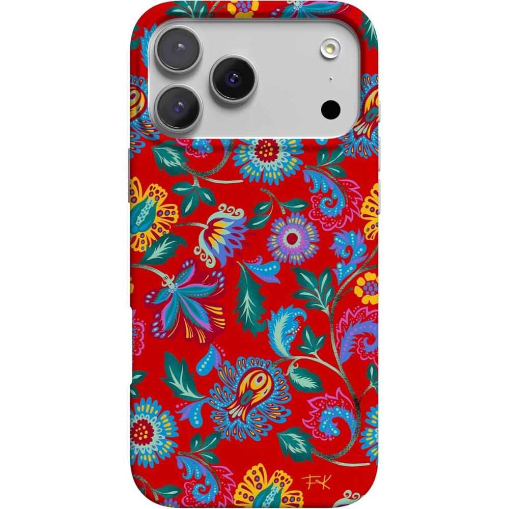 imageCasely iPhone 17 Pro Case  Western Bloom  Jenna Palek x Casely  Compatible with MagSafe  Classic Ultra Thin DesignPainted Flowers  Frida Kahlo Floral