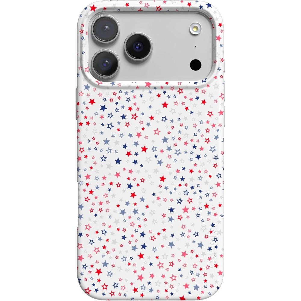 imageCasely iPhone 17 Pro Case  Western Bloom  Jenna Palek x Casely  Compatible with MagSafe  Classic Ultra Thin DesignSeeing Stars  Red  White  Blue