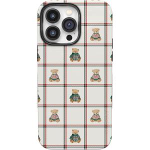Casely iPhone 14 Pro Case | Bear Hugs | Teddy Squares | Bold Protective Design | MagSafe Compatible Design