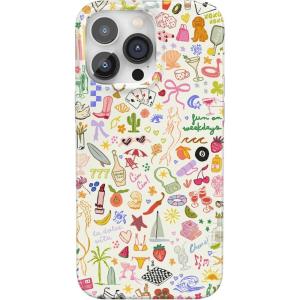 Casely iPhone 14 Pro Case | Black Pearl Marble | Compatible with MagSafe | Classic Ultra Thin Design(All the Fun Things | Fun on Weekdays)