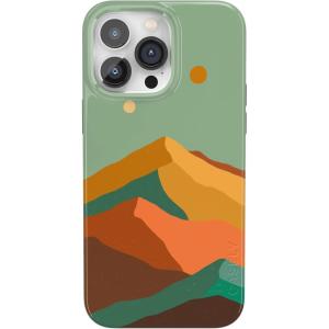 Casely iPhone 14 Pro Case | Black Pearl Marble | Compatible with MagSafe | Classic Ultra Thin Design(Endless Peaks | Colorblock Mountain)