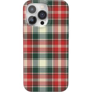 Casely iPhone 14 Pro Case | Black Pearl Marble | Compatible with MagSafe | Classic Ultra Thin Design(Plaid & Proper | Signature Plaid)