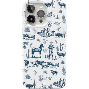 Casely iPhone 14 Pro Case | Black Pearl Marble | Compatible with MagSafe | Classic Ultra Thin Design(Wild West Adventure | Desert)