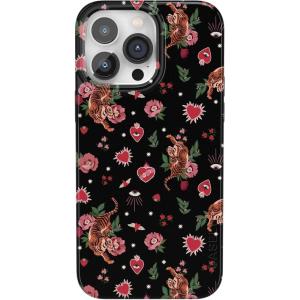 Casely iPhone 14 Pro Case | Black Pearl Marble | Compatible with MagSafe | Classic Ultra Thin Design(Wild at Heart | Tiger)