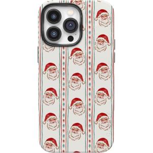 Casely iPhone 14 Pro Case | Jolly St. Nick | Retro Claus | Bold Protective Design | MagSafe Compatible Design