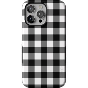 Casely iPhone 14 Pro Max Case | Blue Stripes | Sunday Best | Bold Protective Design | Compatible with MagSafe(Check Me Out | Checkerboard)