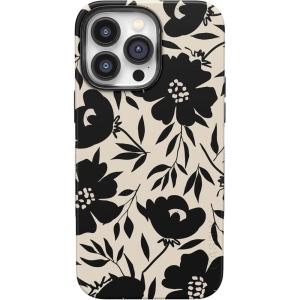 Casely iPhone 14 Pro Max Case | Blue Stripes | Sunday Best | Bold Protective Design | Compatible with MagSafe(Dark Fantasy | Contrast Floral)