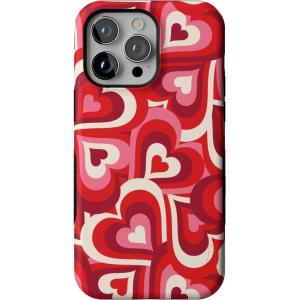 Casely iPhone 14 Pro Max Case | Blue Stripes | Sunday Best | Bold Protective Design | Compatible with MagSafe(Love Song Remix | Ombre Hearts)