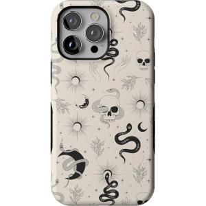 Casely iPhone 14 Pro Max Case | Blue Stripes | Sunday Best | Bold Protective Design | Compatible with MagSafe(No Further Explanation | Snakes & Skulls)