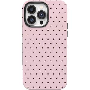 Casely iPhone 14 Pro Max Case | Blue Stripes | Sunday Best | Bold Protective Design | Compatible with MagSafe(On the Dot | Pink Polka Dot)