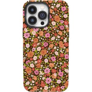 Casely iPhone 14 Pro Max Case | Blue Stripes | Sunday Best | Bold Protective Design | Compatible with MagSafe(Rustic Roses | Boho Bouquet)