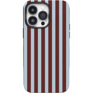 Casely iPhone 14 Pro Max Case | Blue Stripes | Sunday Best | Bold Protective Design | Compatible with MagSafe(Sunday in Brooklyn | Chocolate Stripes)