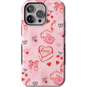 Casely iPhone 14 Pro Max Case | Blue Stripes | Sunday Best | Bold Protective Design | Compatible with MagSafe(That’s Amore | Valentine’s)