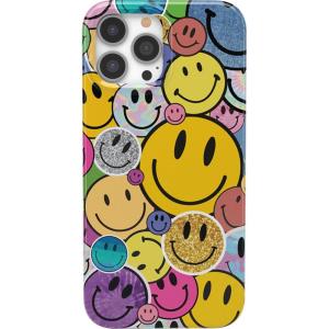 Casely iPhone 14 Pro Max Case | Lost in Spots | Cheetah Print | Compatible with MagSafe | Classic Ultra Thin Design(All Smiles | Smiley Face Sticker)