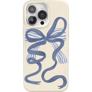 Casely iPhone 14 Pro Max Case | Lost in Spots | Cheetah Print | Compatible with MagSafe | Classic Ultra Thin Design(Heartstrings | Blue Bow)