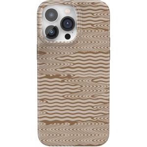 Casely iPhone 14 Pro Max Case | Lost in Spots | Cheetah Print | Compatible with MagSafe | Classic Ultra Thin Design(Mocha Ripple | Brown Waves Case)