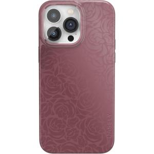 Casely iPhone 14 Pro Max Case | Lost in Spots | Cheetah Print | Compatible with MagSafe | Classic Ultra Thin Design(Moody Monochrome | Bordeaux Rose)