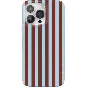 Casely iPhone 14 Pro Max Case | Lost in Spots | Cheetah Print | Compatible with MagSafe | Classic Ultra Thin Design(Sunday in Brooklyn | Blue Stripes)