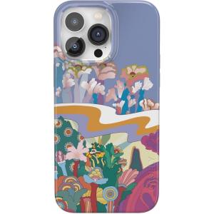 Casely iPhone 14 Pro Max Case | Rose to Fame | Blue & White Floral | Compatible with MagSafe | Classic Ultra Thin Design(Beneath the Waves | The Beatles Yellow Submarine)