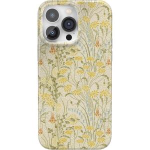 Casely iPhone 14 Pro Max Case | Rose to Fame | Blue & White Floral | Compatible with MagSafe | Classic Ultra Thin Design(Boho Blooms | Golden Floral)
