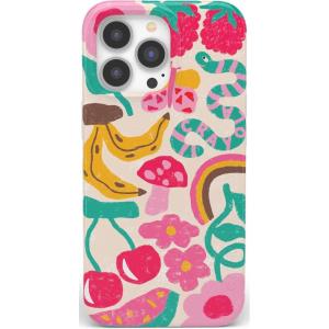 Casely iPhone 14 Pro Max Case | Rose to Fame | Blue & White Floral | Compatible with MagSafe | Classic Ultra Thin Design(Doodle Bug | Crayola Crayon)
