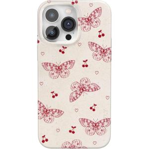 Casely iPhone 14 Pro Max Case | Rose to Fame | Blue & White Floral | Compatible with MagSafe | Classic Ultra Thin Design(Heart Flutters | Butterfly)