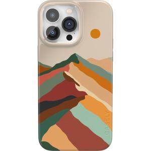 Casely iPhone 14 Pro Max Case | Rose to Fame | Blue & White Floral | Compatible with MagSafe | Classic Ultra Thin Design(Magic Mountain | Colorblock)