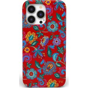 Casely iPhone 14 Pro Max Case | Rose to Fame | Blue & White Floral | Compatible with MagSafe | Classic Ultra Thin Design(Painted Flowers | Frida Kahlo Floral)