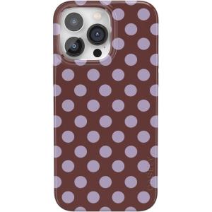 Casely iPhone 14 Pro Max Case | Rose to Fame | Blue & White Floral | Compatible with MagSafe | Classic Ultra Thin Design(Spotted in SoHo | Burgundy Polka Dot)