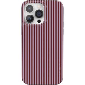 Casely iPhone 14 Pro Max Case | Rose to Fame | Blue & White Floral | Compatible with MagSafe | Classic Ultra Thin Design(Stripes and the City | Tiny Pinstripe)