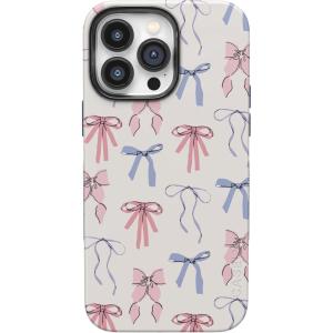 Casely iPhone 14 Pro Max Case | Sunday Best | Pastel Garden | Bold Protective Design | MagSafe Compatible Design(Coquette Girlie | Pastel Bows)