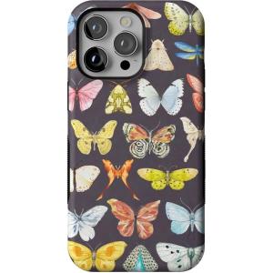 Casely iPhone 14 Pro Max Case | Sunday Best | Pastel Garden | Bold Protective Design | MagSafe Compatible Design(Midnight Monarch | Jenna Palek x Casely)