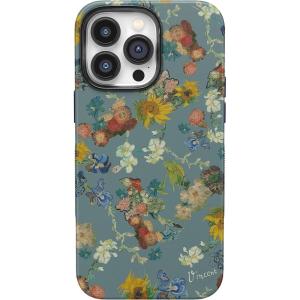 Casely iPhone 14 Pro Max Case | Sunday Best | Pastel Garden | Bold Protective Design | MagSafe Compatible Design(Van Gogh | Vincent’s Flowers)