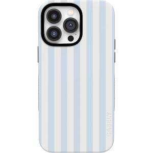 Casely iPhone 14 Pro Max Case | The Boyfriend Collection | Mallard & Co. | Bold Protective Design | Compatible with MagSafe(Blue Stripes | Sunday Best)