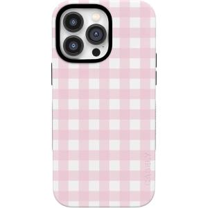 Casely iPhone 14 Pro Max Case | The Boyfriend Collection | Mallard & Co. | Bold Protective Design | Compatible with MagSafe(Pink Plaid | Sunday Best)